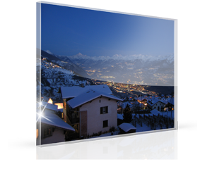 foto su plexiglass per natale 2_esempio case con neve